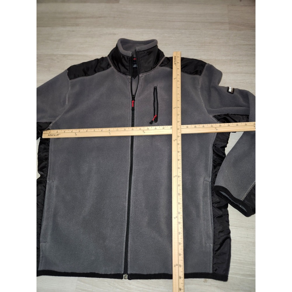 Tommy Hilfiger Expedition Mens XL Gray Black Full Zip Fleece Jacket Outdoor - Picture 9 of 9